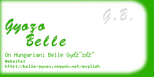 gyozo belle business card